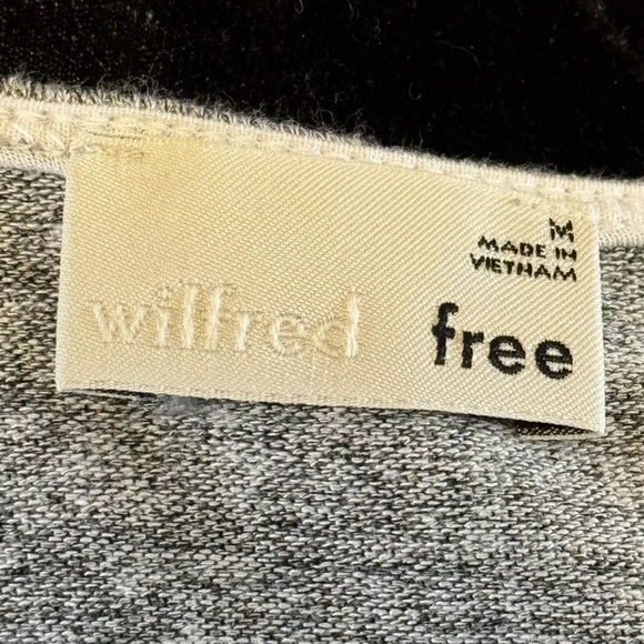 Aritzia Wilfred Free Gail Dress M Long Sleeve V Neck Gray Party Office Travel - Picture 6 of 8